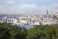 Udsigt fra Topkapipaladset over Bosporusstrædet