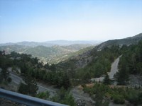 I bjergene på vej fra Nicosia