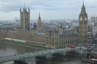 The Parlament og Big Ben fra London Eye